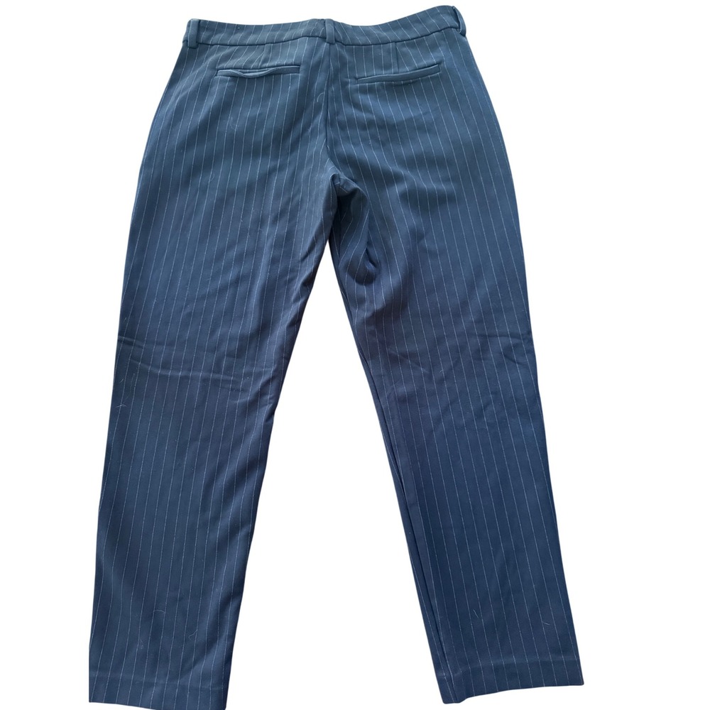 Liverpool Los Angeles Pinstripe Pants Women 8/29 Navy Blue Career Trousers - Picture 2 of 9